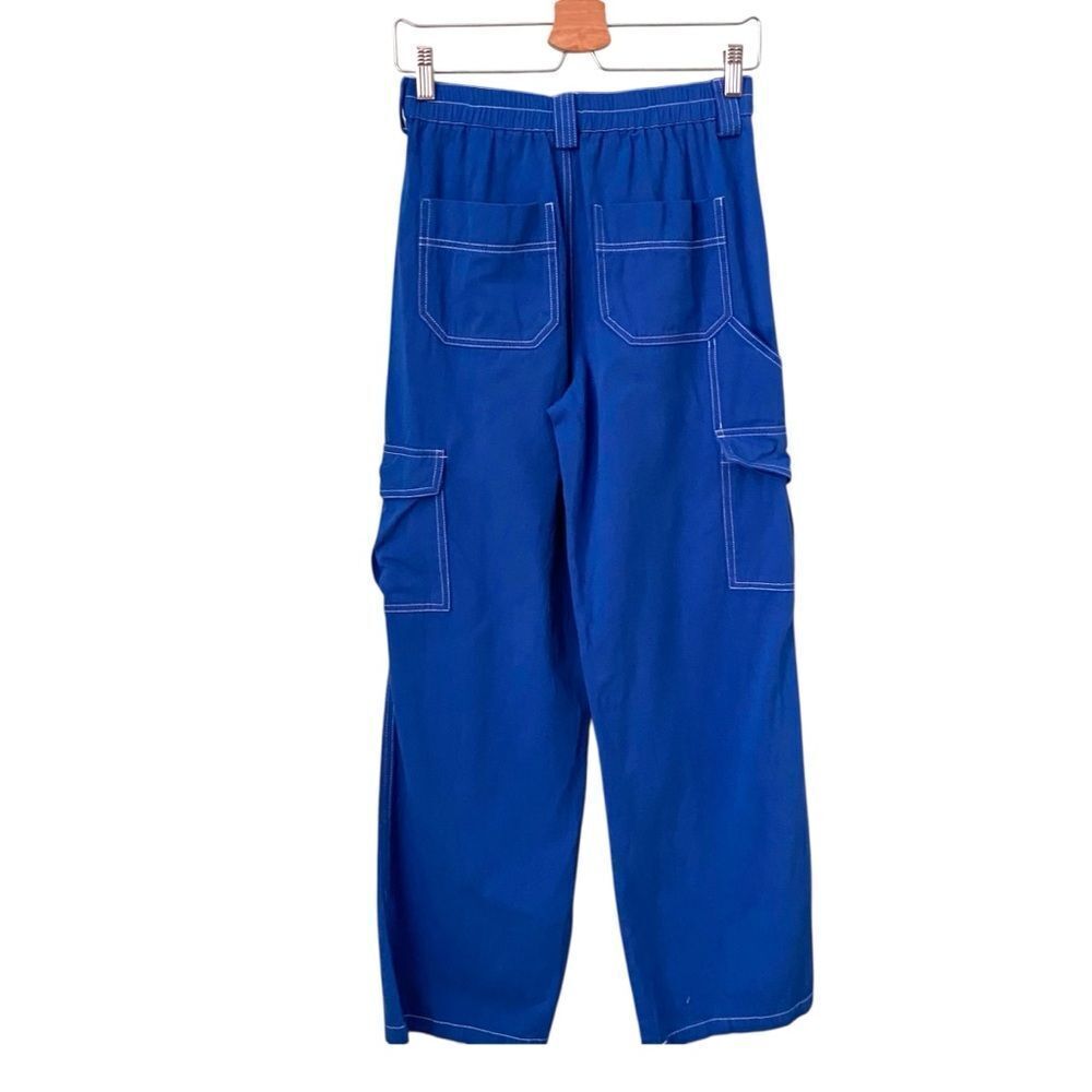 American Threads Blue Cargo Pants in Size Small - Picture 3 of 8